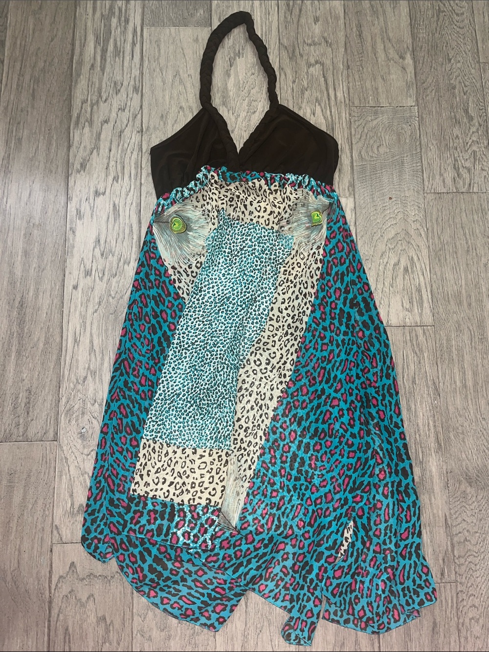 Vintage Leopard Print Dress